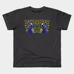 Twin Peacocks Kids T-Shirt